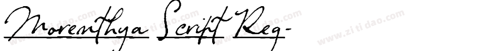 Morenthya Script Reg字体转换